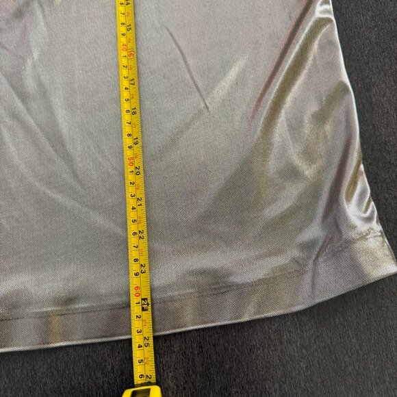 Petites by Fundamental Things Women's SS Metallic Top Made In USA, Size 6 - Picture 5 of 6